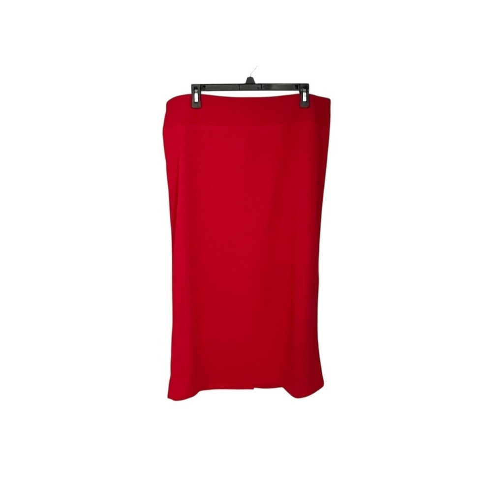 Ashley Stewart NWT Women's Red Pencil Skirt Lined 18/20 Below Knee USA Made